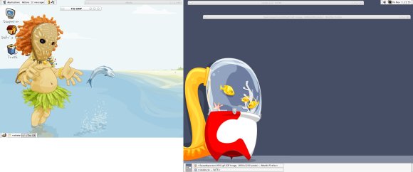 Wallpaper : Deux wallpapers somatiques, un par écran
